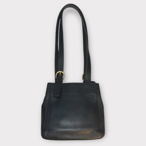 VTG Coach Waverly Soho Buckle Tote 4157 Black Leather Brass Shoulder Bag Y2K USA - Picture 5 of 9